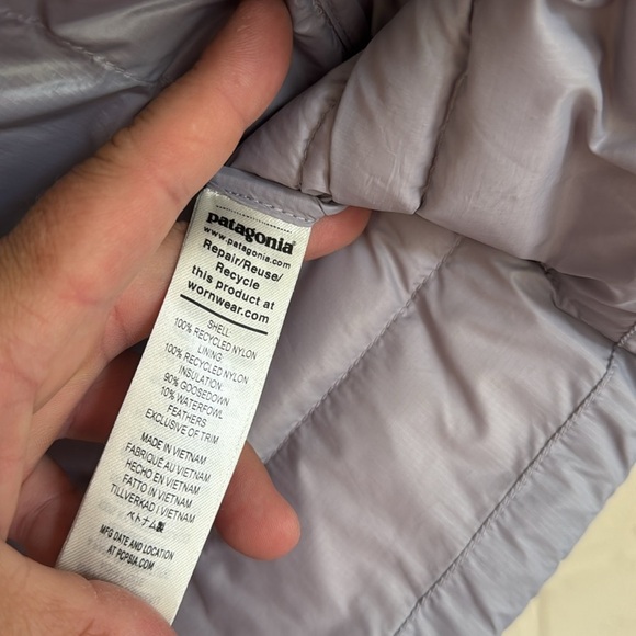 Patagonia vest NEW XS herring grey zip up pockets soft warm goose down - Picture 6 of 7
